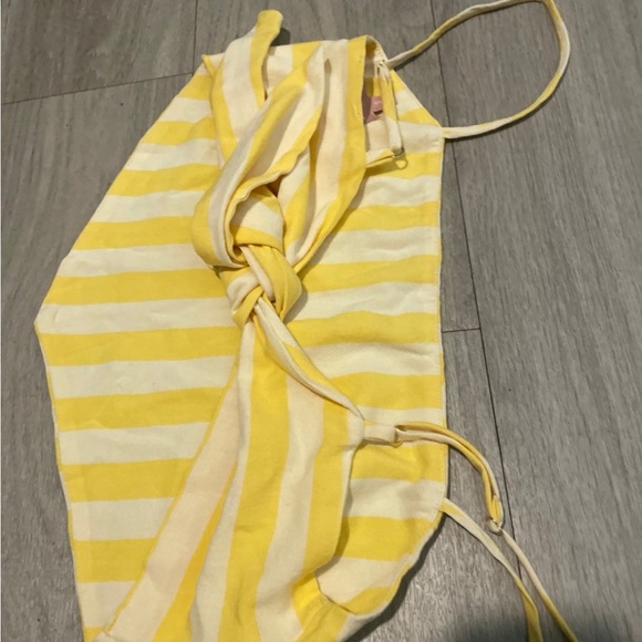 Show Me Your MuMu Yellow and White Striped Top - Picture 3 of 3